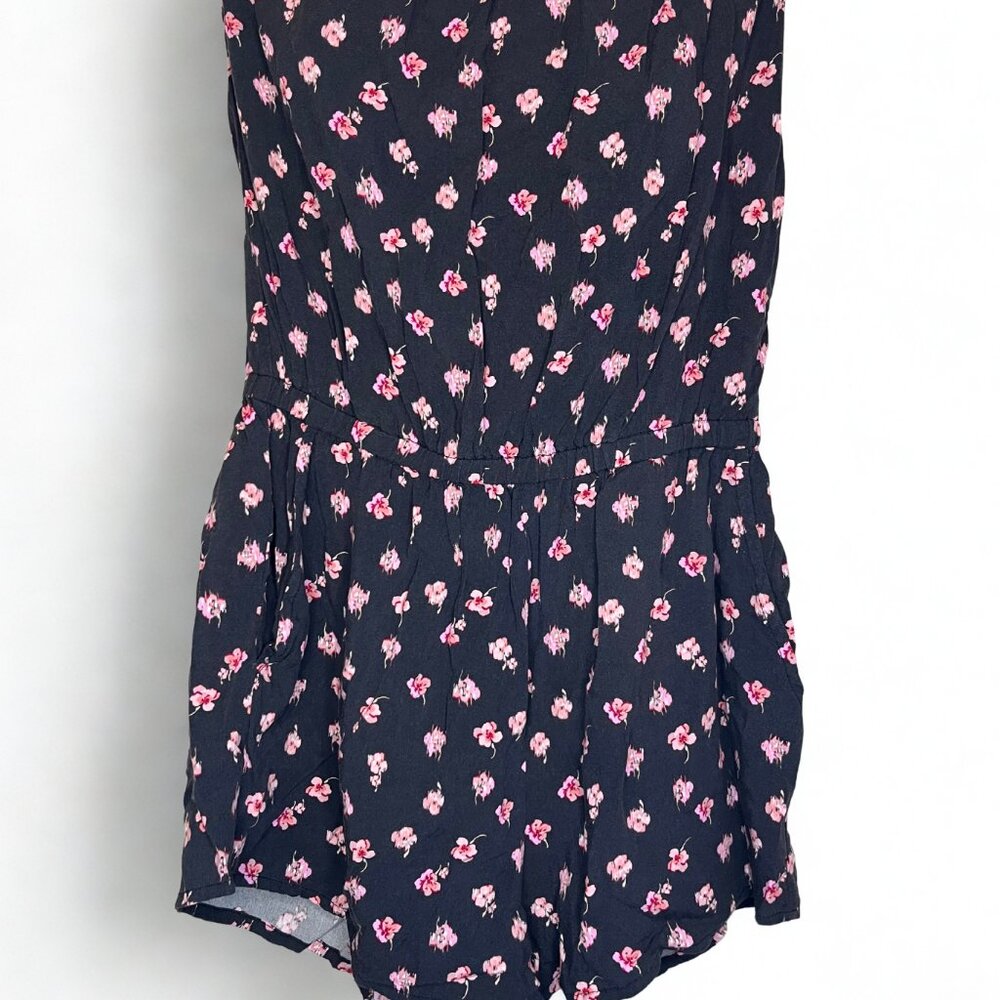 Strapless Romper Floral Print XS